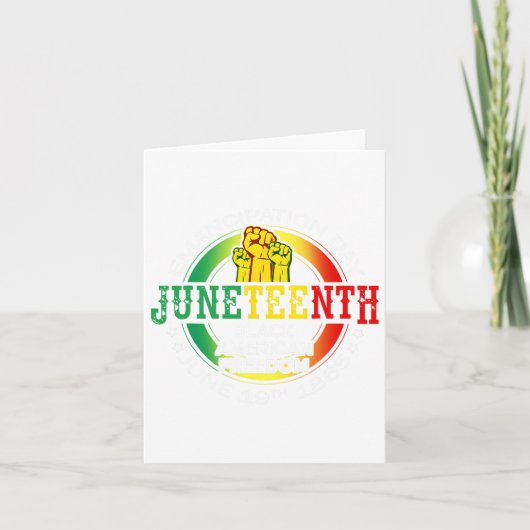 ジュニーティーン アフリカ系アメリカ人 自由 1865 黒人 カード (正面)