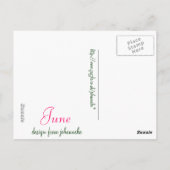 ジュニー ポストカード (裏面)