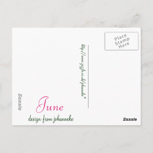 ジュニー ポストカード (裏面)