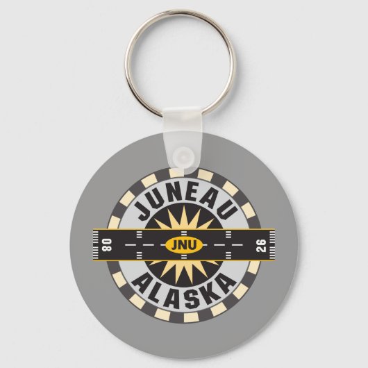 ジュヌアアラスカJNU空港 キーホルダー (正面)