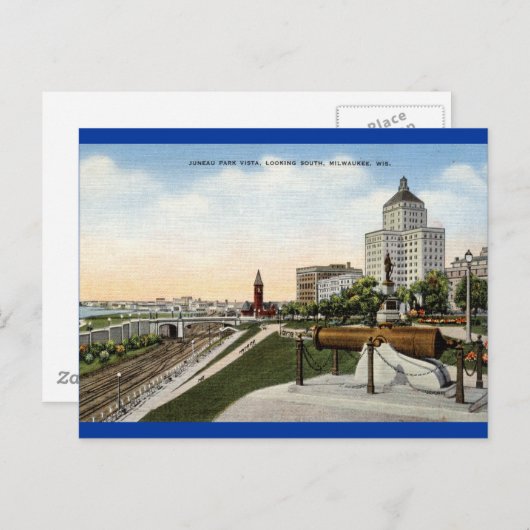 ジュヌオーパークミルウォーキーウィスコンシンヴィンテージ ポストカード (正面/裏面)
