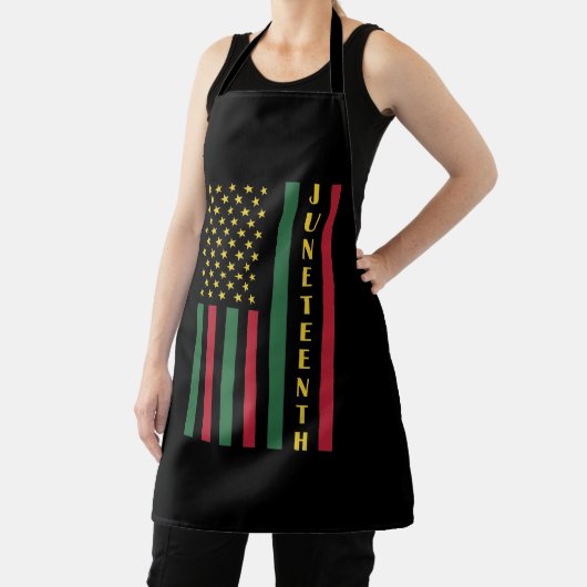 ジュネウドフリーお祝いアメリカ国旗 エプロン (インサイチュ)