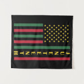 ジュネウドフリーお祝いアメリカ国旗 タペストリー (正面(横))