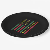 ジュネウドフリーお祝いアメリカ国旗 ペーパープレート (アングル)