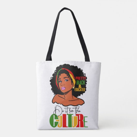 ジュネクサデーアフロの女性 トートバッグ (裏面)