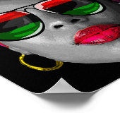 ジュネクシャツウィメンズドラッグAfro Doll Queen Black ポスター (角)