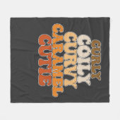 ジュネクスクリーコリー曲線キャラメルかわいこちゃん フリースブランケット (正面(横))