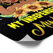 ジュネクセフマイインディペンデンスデイ私の誕生日ブラックQ ポスター (角)