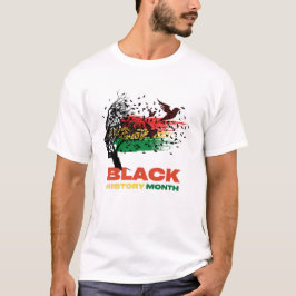ジュネクチツリーアフリカンルートアフロ誇りを持ったブラック6月 Tシャツ