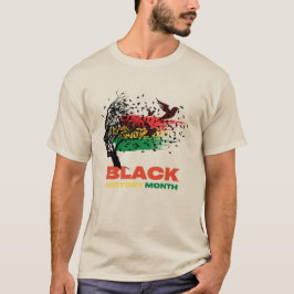 ジュネクチツリーアフリカンルートアフロ誇りを持ったブラック6月 Tシャツ