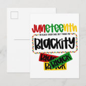 ジュネクティブ黒黒黒黒黒おもしろい黒 案内ポストカード (正面/裏面)