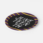 ジュネクパープルイエロー縁ど紙プレート ペーパープレート (アングル)