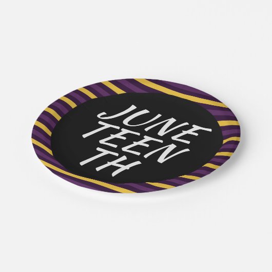 ジュネクパープルイエロー縁ど紙プレート ペーパープレート (アングル)