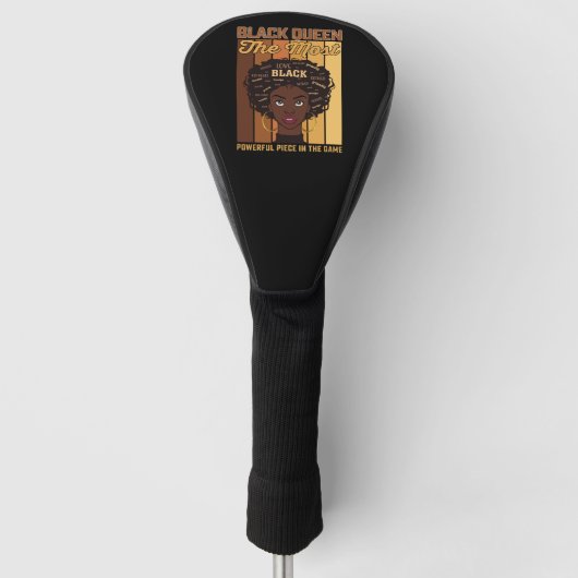 ジュネクファーメラニンブラックガール最も強力 ゴルフヘッドカバー (正面)