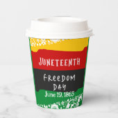 ジュネクフレイドフリーダムデイシティお祝いファンシー国旗 紙コップ (裏面)