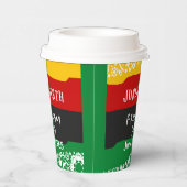 ジュネクフレイドフリーダムデイシティお祝いファンシー国旗 紙コップ (右)