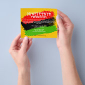 ジュネクフロードフリーダムデイフラッグの色お祝い チラシ (手)