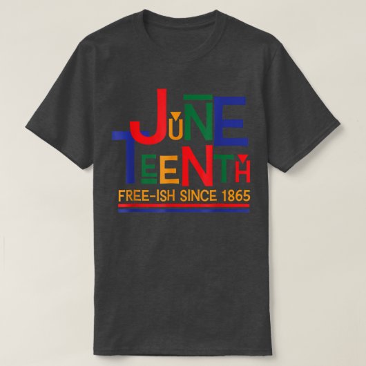 ジュネグお祝いフリーIsh 1865レトロ Tシャツ (デザイン正面)