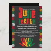 ジュネグお祝い招待状 – 自由と喜び 招待状 (正面/裏面)