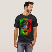 ジュネグは私の独立の日ブラックウィメンズアフロ Tシャツ (正面フル)
