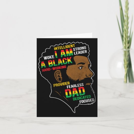 ジュネグは私の独立の日ブラックパパ父 カード (正面)
