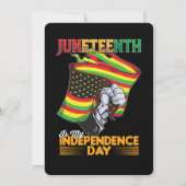 ジュネグは私の独立の日ブラックフリーダム 招待状 (正面)