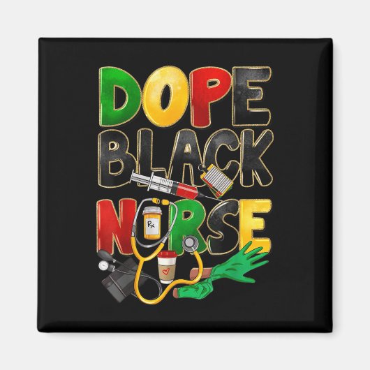 ジュネグナース黒人女性黒人歴史月間N マグネット (正面)