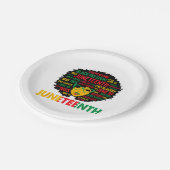 ジュネグ女子クイーンアフリカンアメリカブラックアフロ ペーパープレート (アングル)