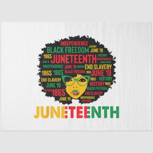 ジュネグ女子クイーンアフリカンアメリカブラックアフロ 薄葉紙 (正面)