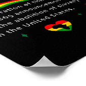 ジュネグ定義ブラックアフリカンアメリカンメンズW ポスター (角)