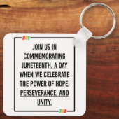 ジュネグ引用文、アフリカ系アメリカ人の自由。 キーホルダー (裏面)