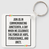 ジュネグ引用文、アフリカ系アメリカ人の自由。 キーホルダー (裏面)
