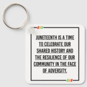 ジュネグ引用文、アフリカ系アメリカ人の自由。 キーホルダー (正面)