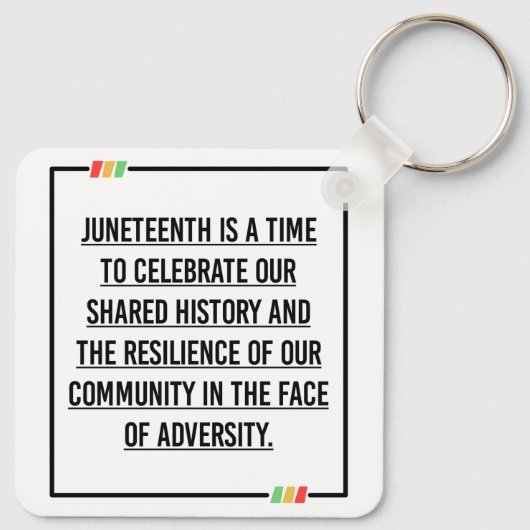 ジュネグ引用文、アフリカ系アメリカ人の自由。 キーホルダー (裏面)