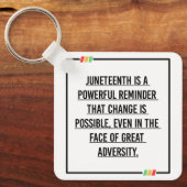 ジュネグ引用文、アフリカ系アメリカ人の自由。 キーホルダー (正面)