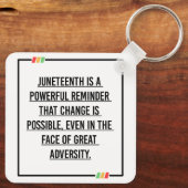ジュネグ引用文、アフリカ系アメリカ人の自由。 キーホルダー (裏面)