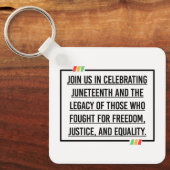 ジュネグ引用文、アフリカ系アメリカ人の自由。 キーホルダー (正面)