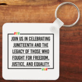 ジュネグ引用文、アフリカ系アメリカ人の自由。 キーホルダー (裏面)