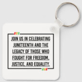 ジュネグ引用文、アフリカ系アメリカ人の自由。 キーホルダー (裏面)