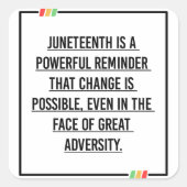 ジュネグ引用文、アフリカ系アメリカ人の自由。 スクエアシール (正面)