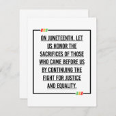 ジュネグ引用文、アフリカ系アメリカ人の自由。 セーブザデート (正面/裏面)