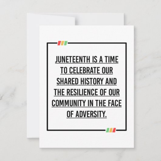 ジュネグ引用文、アフリカ系アメリカ人の自由。 セーブザデート (正面)