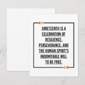 ジュネグ引用文、アフリカ系アメリカ人の自由。 セーブザデート (正面/裏面)