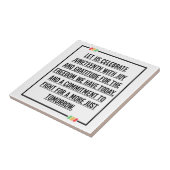 ジュネグ引用文、アフリカ系アメリカ人の自由。 タイル (側面)