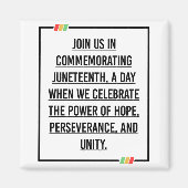 ジュネグ引用文、アフリカ系アメリカ人の自由。 マグネット (正面)