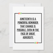 ジュネグ引用文、アフリカ系アメリカ人の自由。 招待状 (正面)