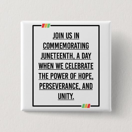 ジュネグ引用文、アフリカ系アメリカ人の自由。 缶バッジ (正面)