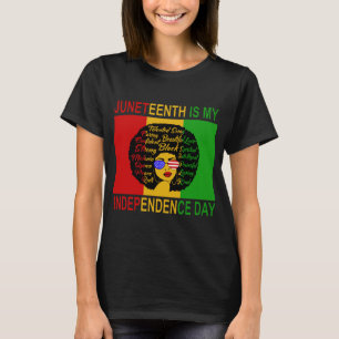 ジュネグ独立記念日アフロ・レディーシャツ Tシャツ
