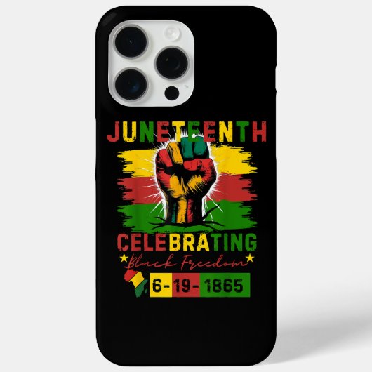 ジュネグ祝フのブラックフリーダムブラックの歴史 Case-Mate iPhoneケース (裏面)