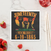 ジュネグ祝フの黒自由186アフリカ スタンダードランチョンナプキン (インサイチュ)